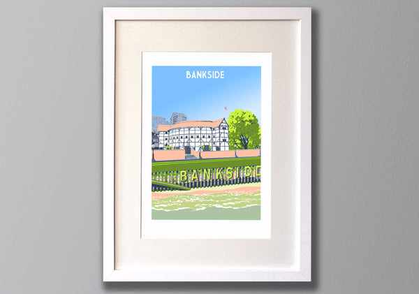 Bankside Art Print, London Travel Poster