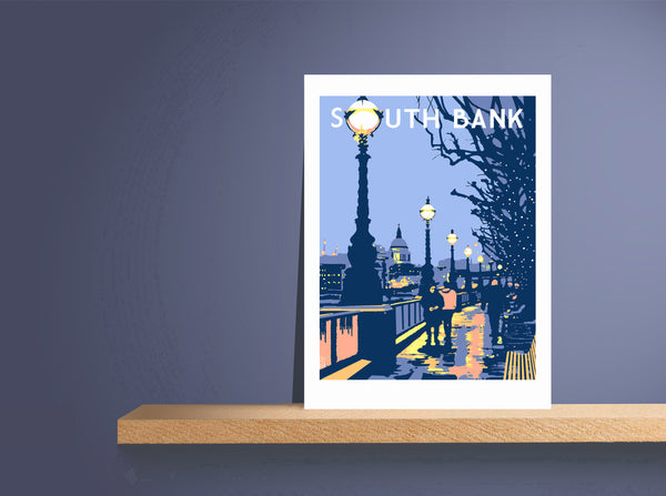 Southbank Art Print un framed on shelf