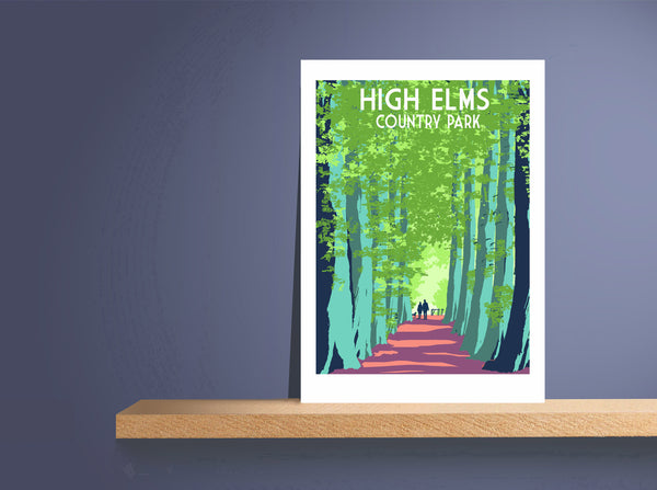 High Elms Art Print, Travel Poster