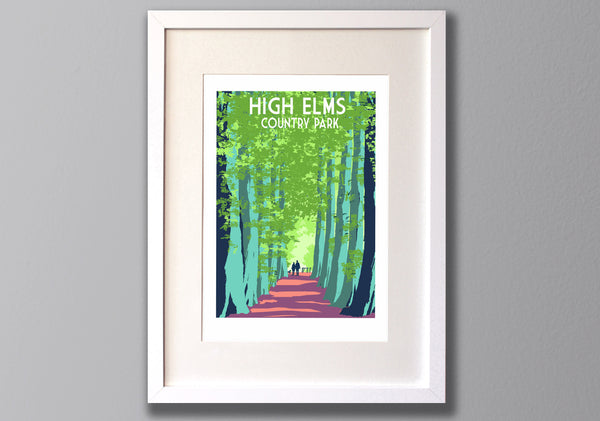 High Elms Art Print, Travel Poster