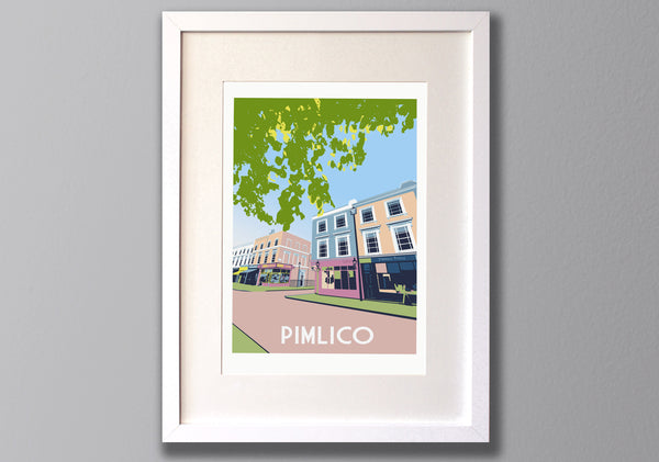 Pimlico Art Print, London Travel Poster