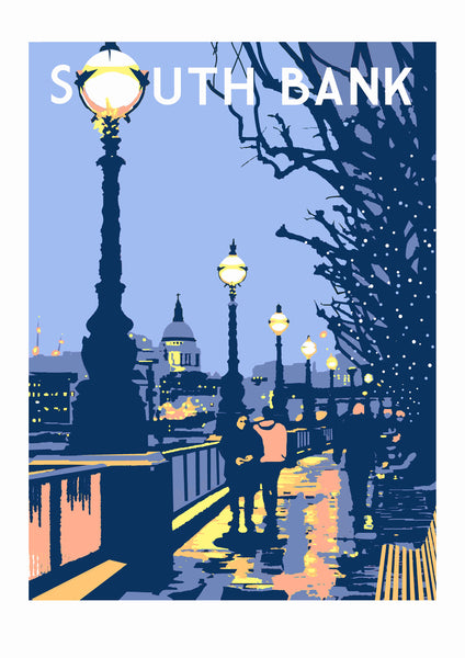 Southbank art print lilac sky