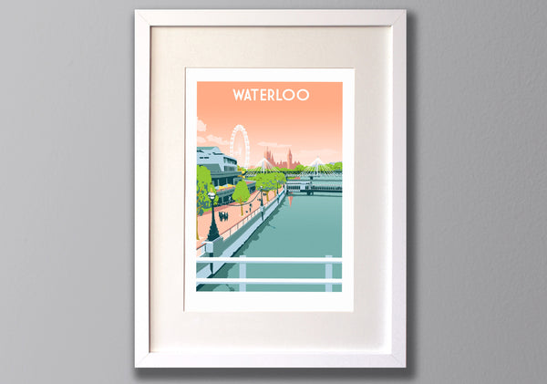 London Waterloo Art Print Framed