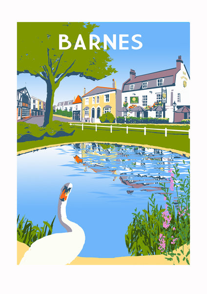 Barnes pond art print unframed