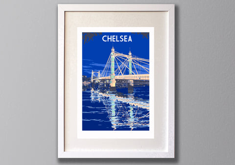 Chelsea Albert Bridge Framed Art