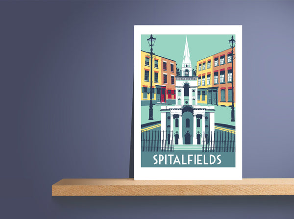 Spitalfields Screen Print - Limited Edition London Art A3 - Red Faces Prints