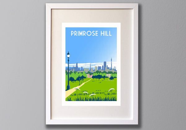 Primrose Hill Screen Print, London Location Art Print