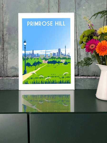 Primrose Hill Screen Print, London Location Art Print