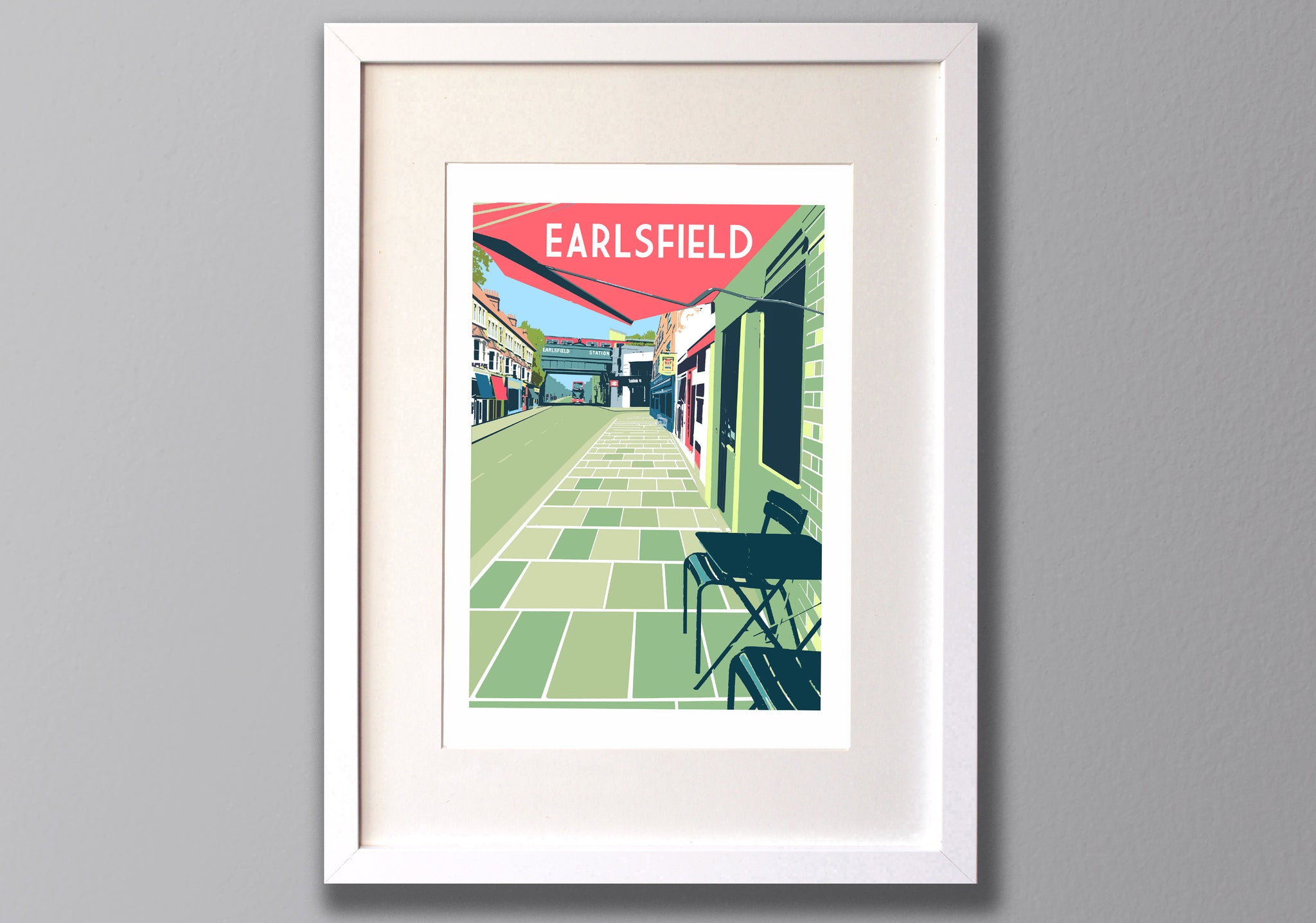 Earlsfield Art Print white frame