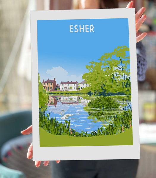 Esher Station Art Print