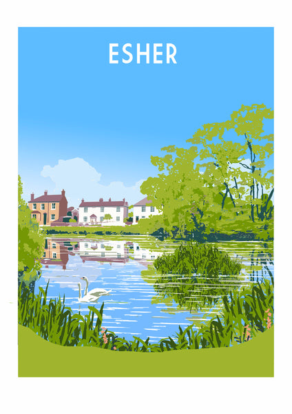 Esher Station Art Print