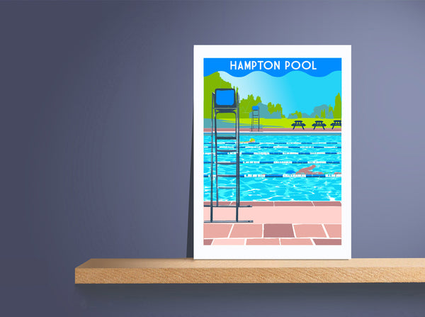 Hampton Pool Art Print