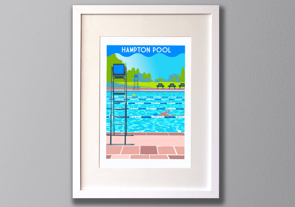 Hampton Pool Art Print