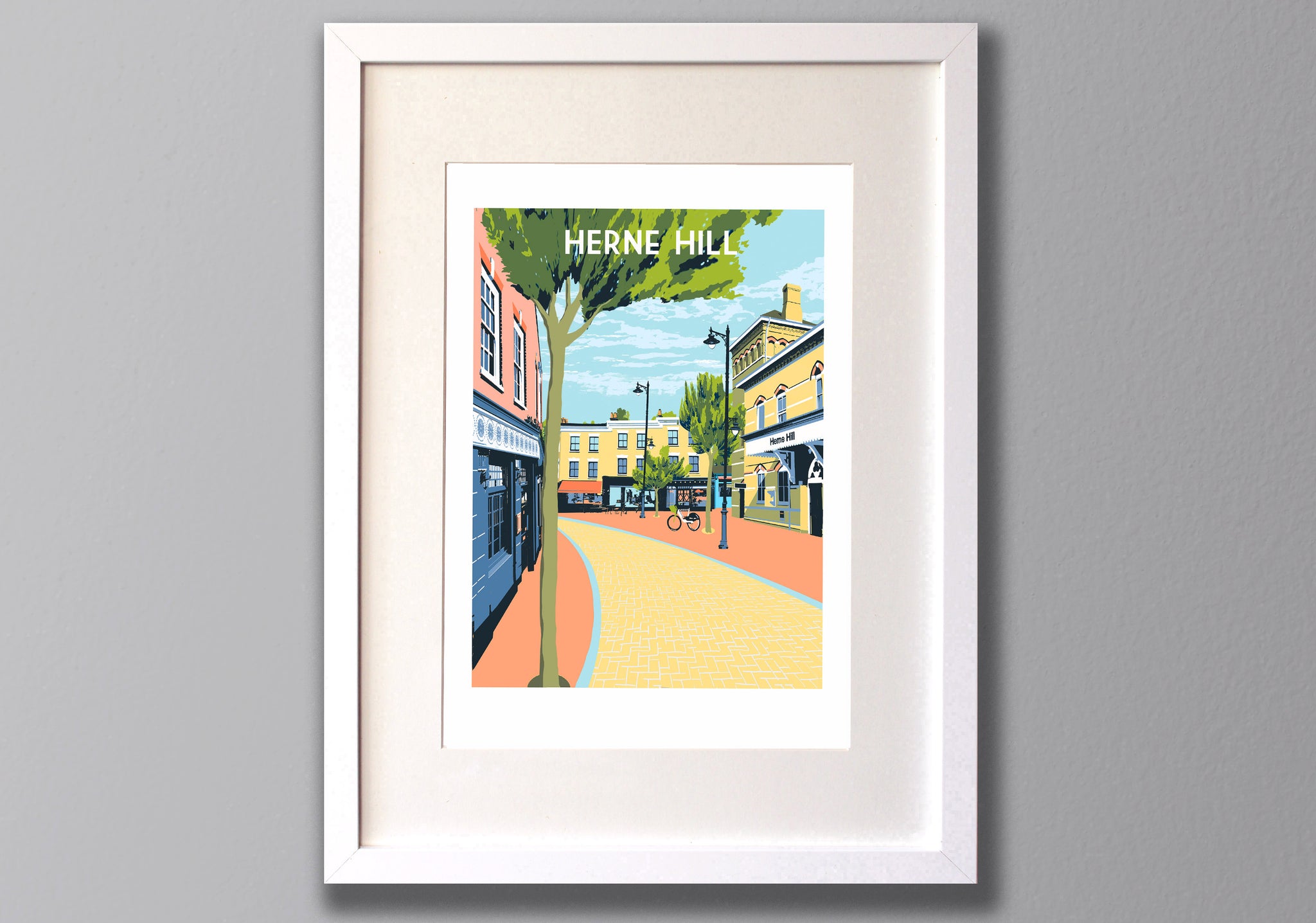 Herne Hill Art Print white frame