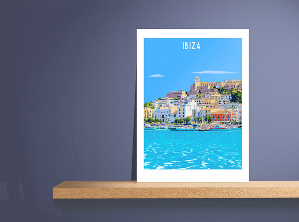Ibiza Art Print,  Travel Poster