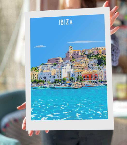 Ibiza Art Print,  Travel Poster