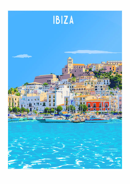 Ibiza Art Print,  Travel Poster