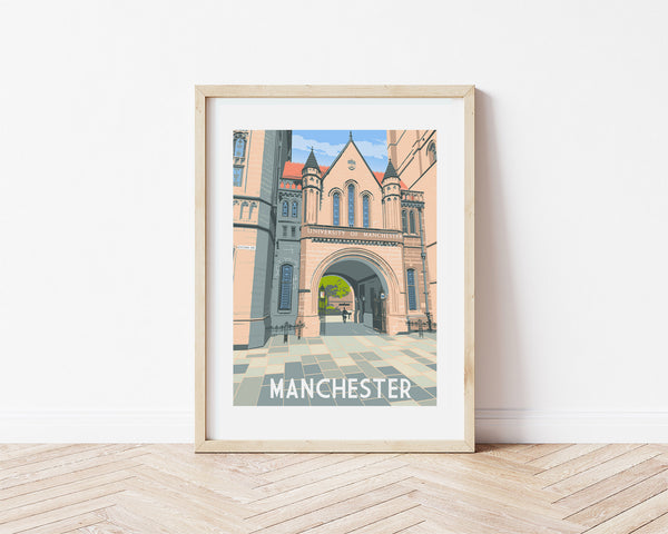 Manchester University framed print