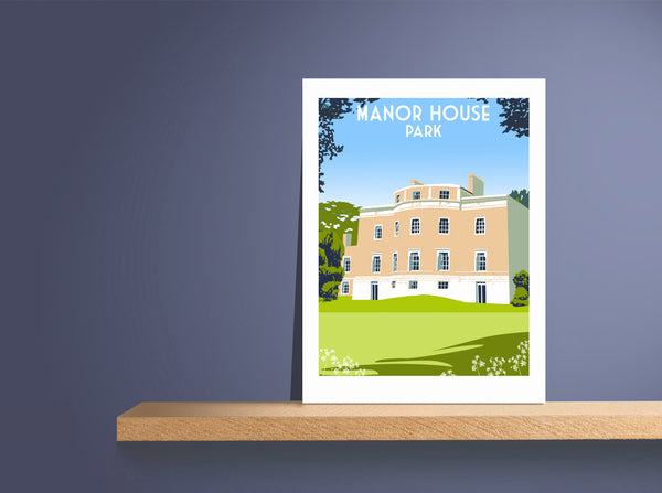 Manor House Park Art Print on shelf