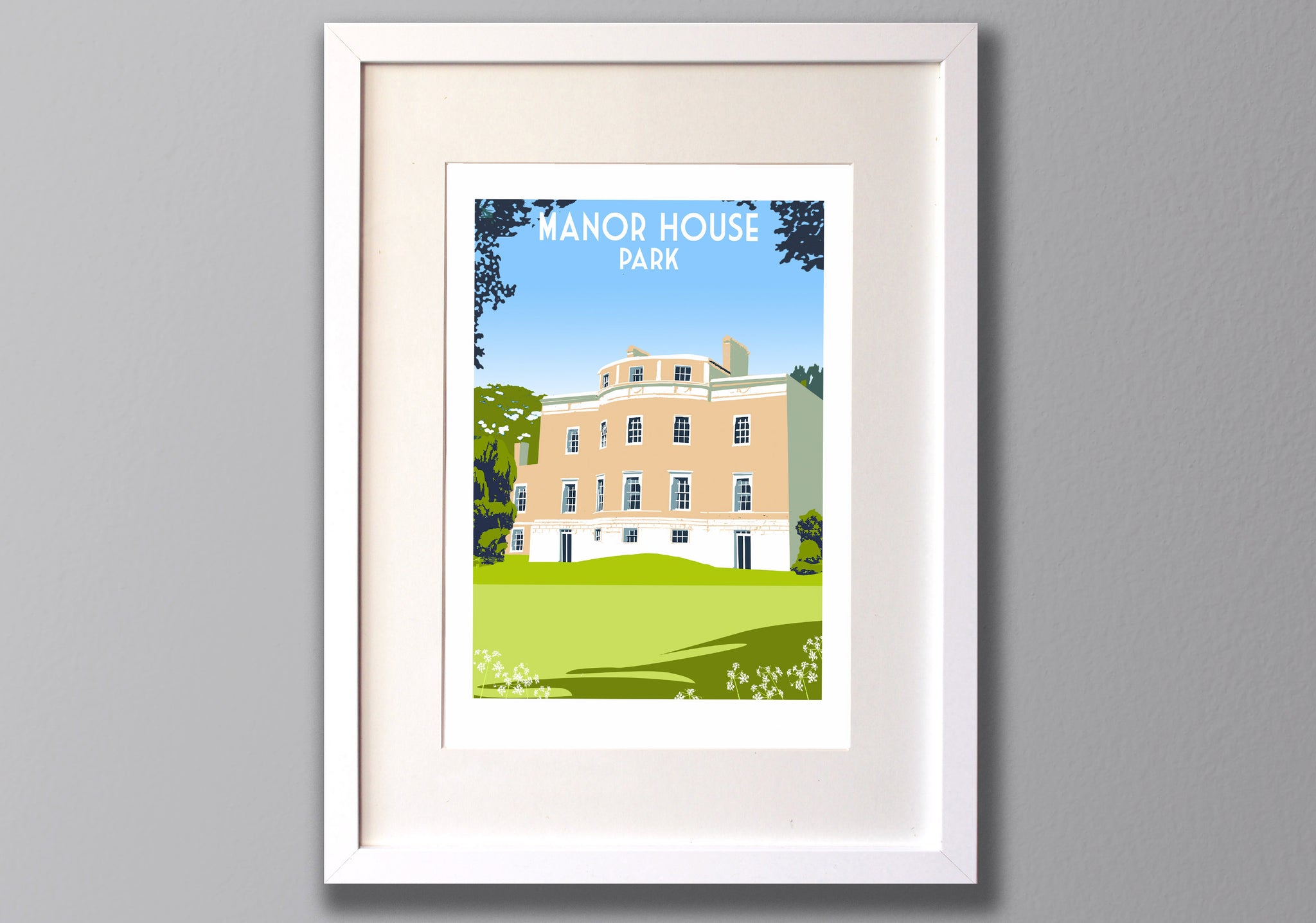Manor House Park Art Print Framed