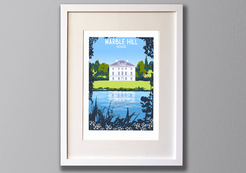 Marble Hill House Art Print White frame