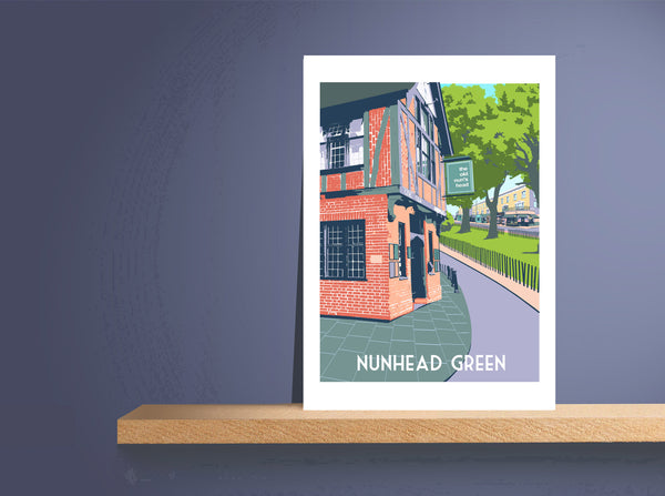 Nunhead Green Art Print on shelf