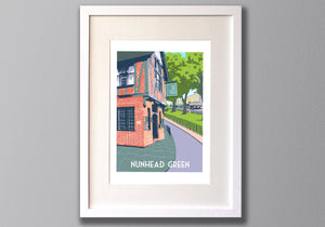 Nunhead Green Art Print White Frame