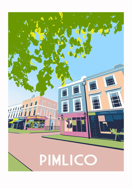 Pimlico Art Print, London Travel Poster