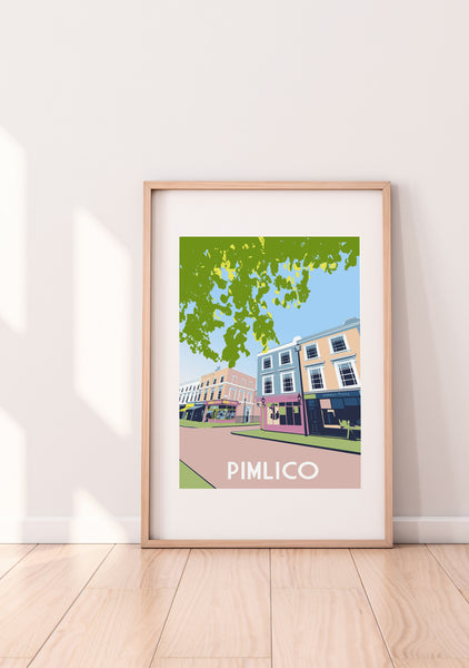 Pimlico Art Print, London Travel Poster