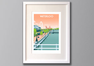 London Waterloo Art Print Framed