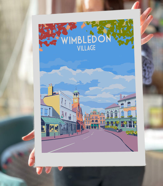 Wimbledon Village Art Print holding