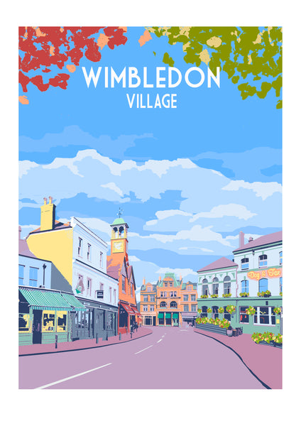 Wimbledon Village Art Print unframed