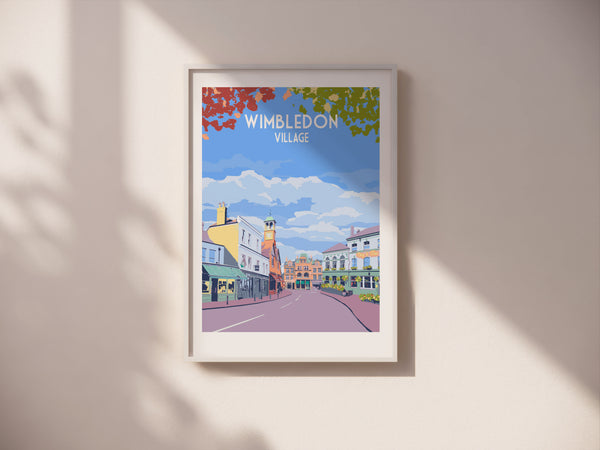 Wimbledon Village Art Print white frame wall