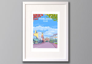 Wimbledon Village Art Print white frame