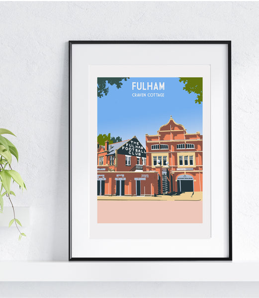 Fulham Art Print framed of Craven Cottage