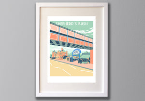 Shepherd's Bush Art Print framed