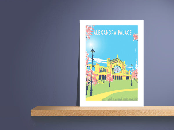 Alexandra Palace Art Print propped on shelf
