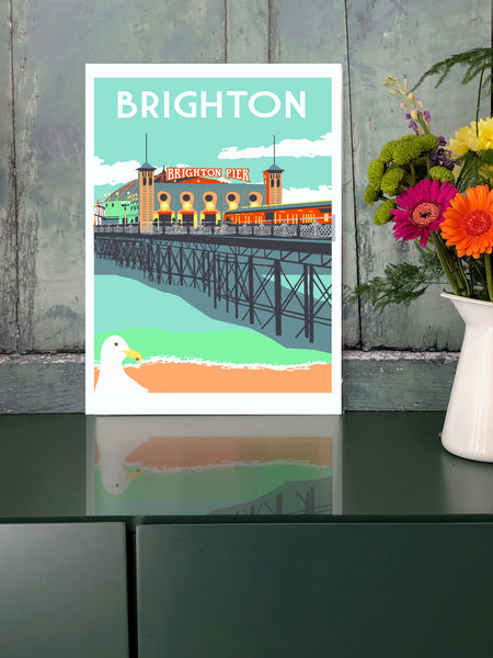 Brighton art print flowers