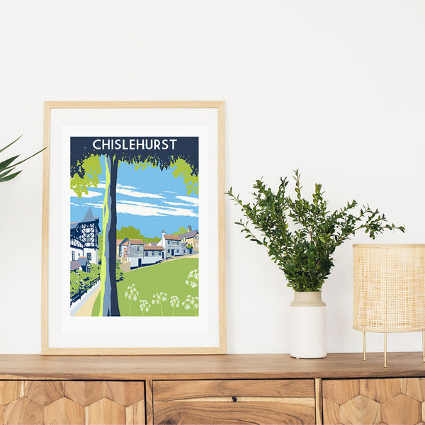 Chislehurst Art Print,  Travel Poster Style