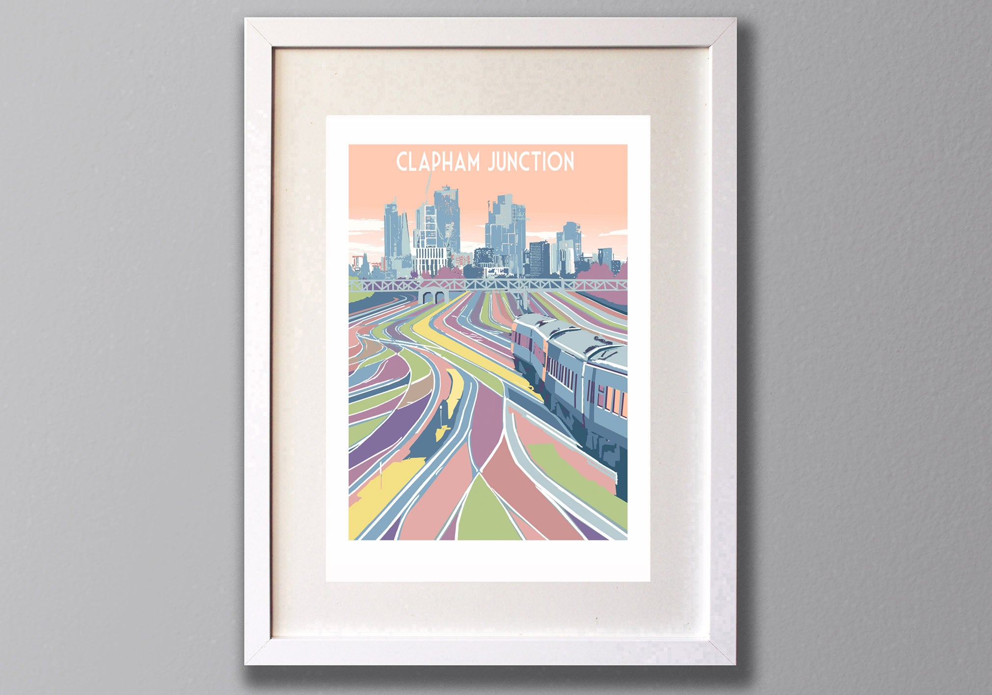 Clapham Junction Art Print, Travel Poster