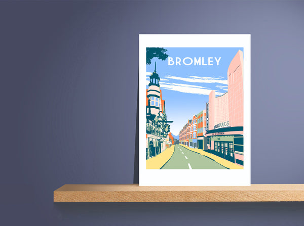 Bromley Art Print on shelf