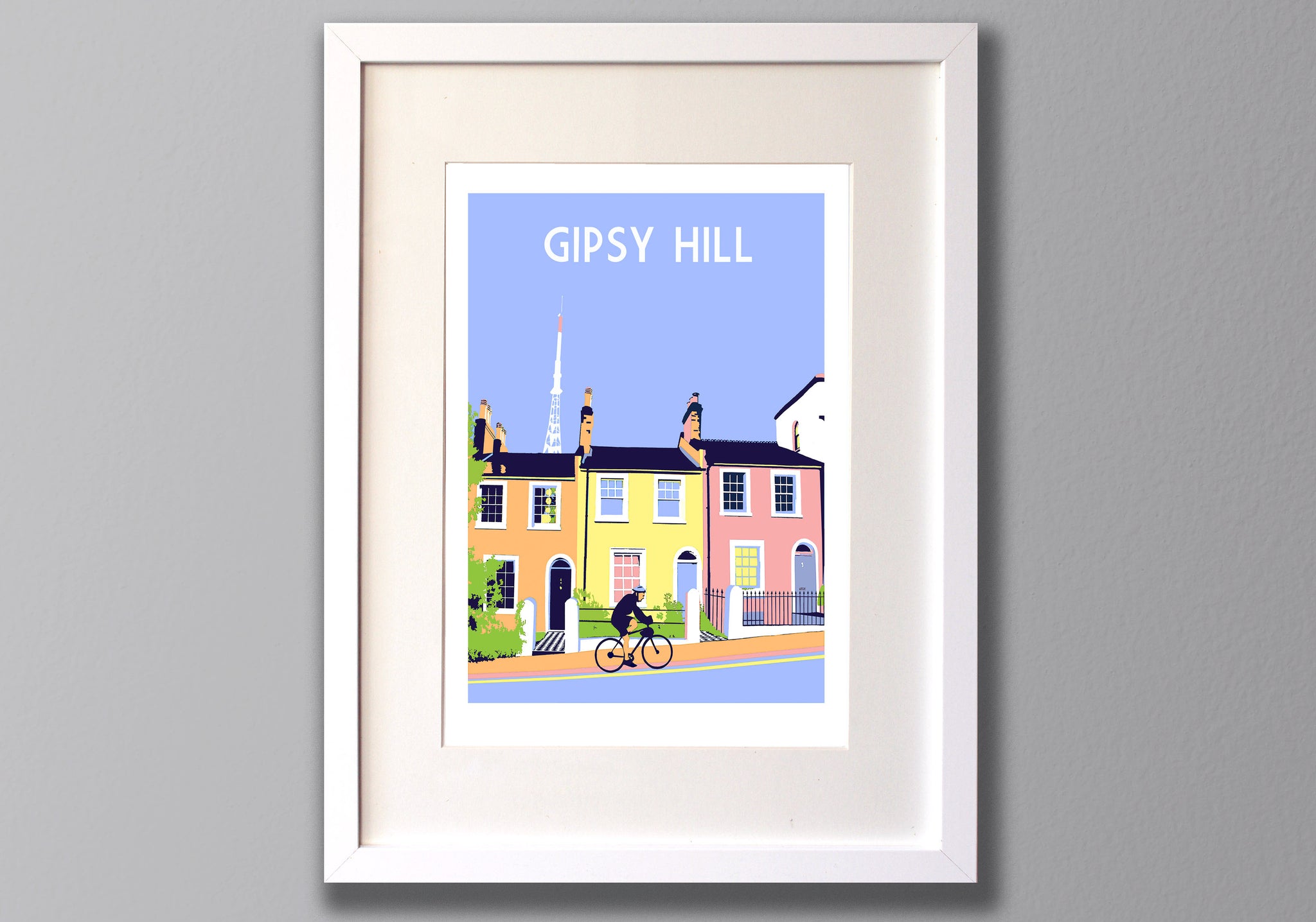 GIpsy Hill Art Print framed