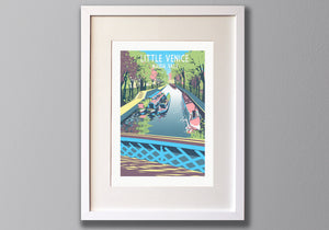 Little Venice Screen Print, Maida Vale Limited Edition Art, A3 London Illustration - Red Faces Prints