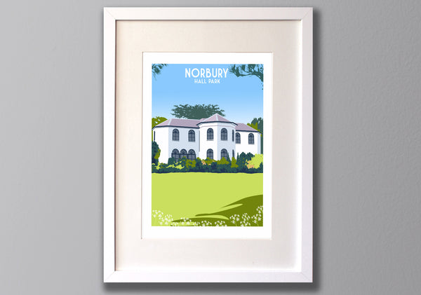 Norbury Art Print in White Frame