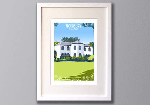 Norbury Art Print in White Frame