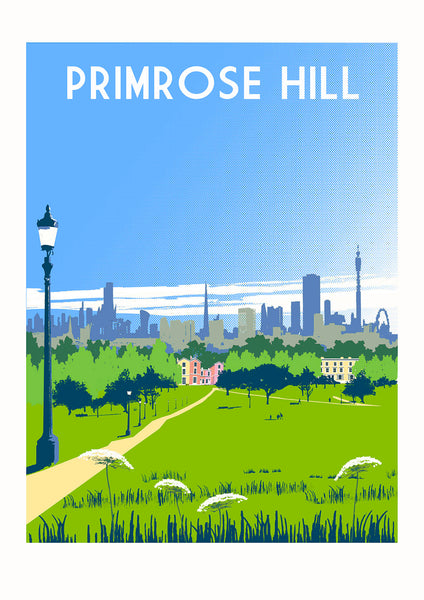 Primrose Hill Screen Print, London Location Art Print