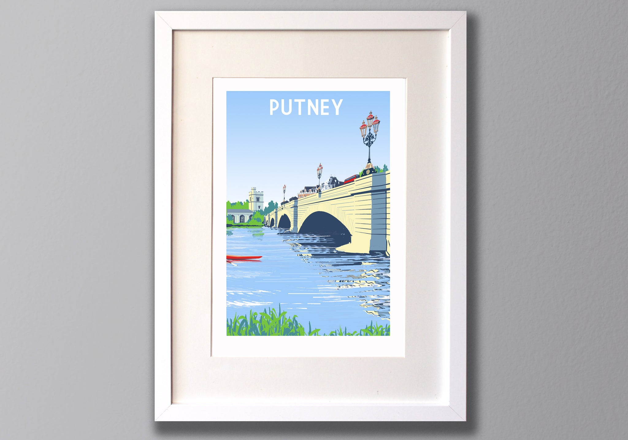 Putney Art Print, Travel Illustration