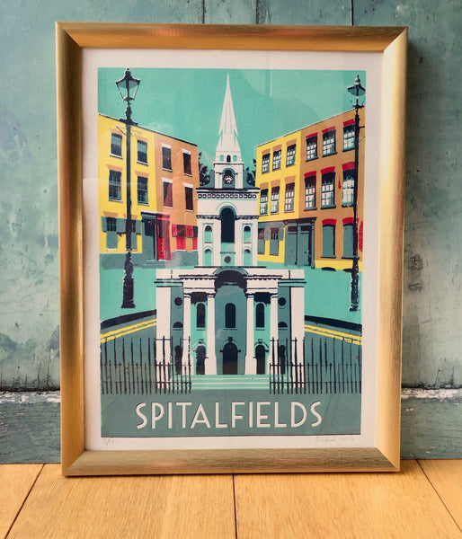 Spitalfields Screen Print - Limited Edition London Art A3 - Red Faces Prints