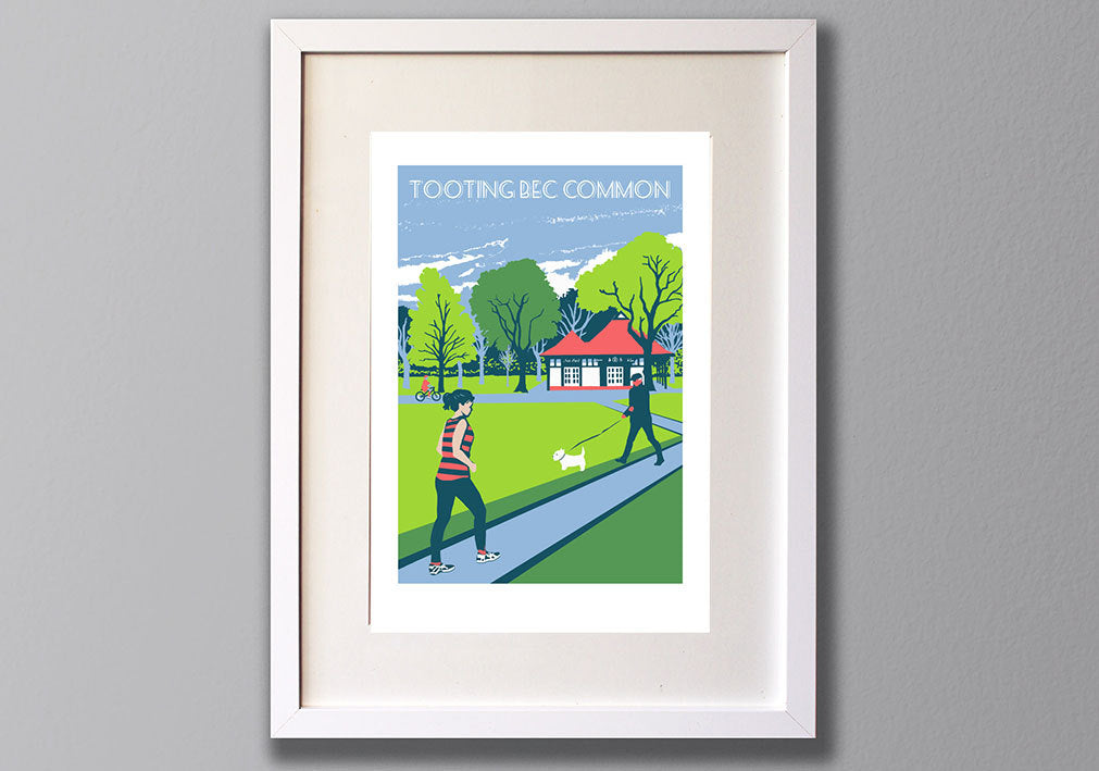 Tooting Bec Common - A3 Giclee print - Herne Hill Harriers Edition - (UN)FRAMED - Red Faces Prints