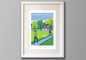 Tooting Bec Common - A3 Giclee print - Herne Hill Harriers Edition - (UN)FRAMED - Red Faces Prints
